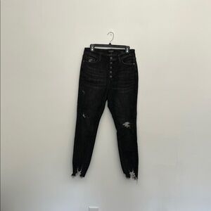 judy blue black distressed skinny fit jeans, size 13/31